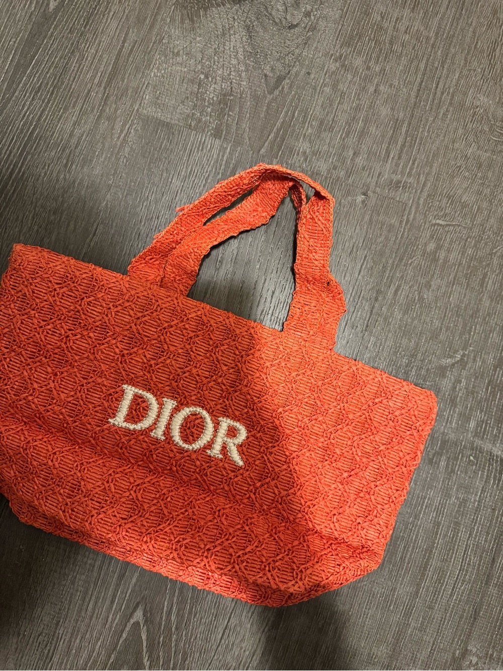 Dior orange Embroidered Tote
Bag